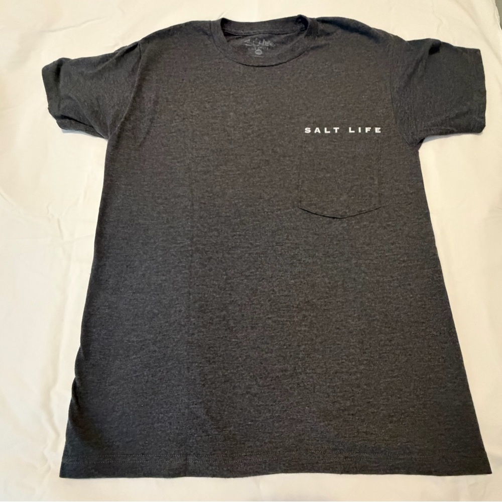 Salt Life Men's Dark Gray Pocket Tee with Logo
